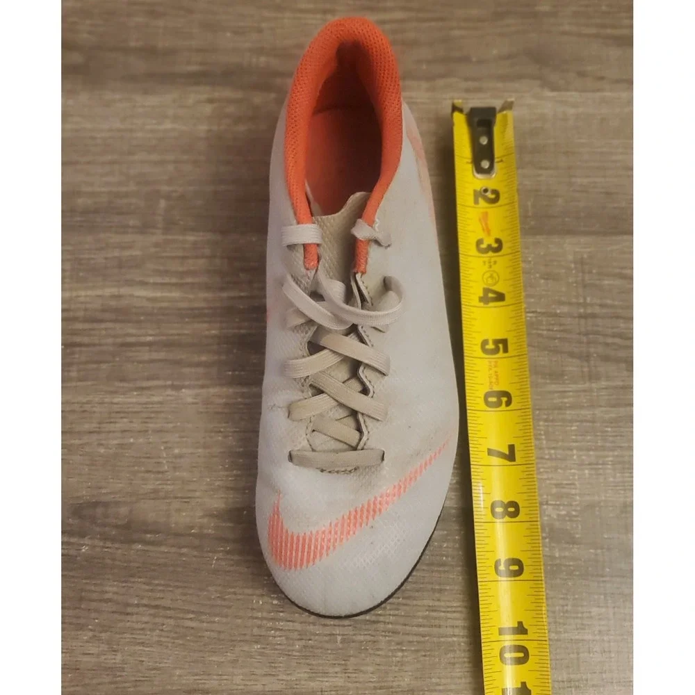 Nike‎ Mercurial Vapor 12 Soccer Cleats Youth Size 5.5 Gray Orange
